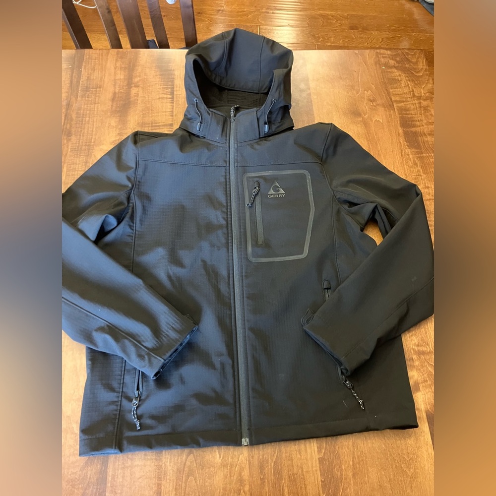 Gerry men’s black hooded jacket size large